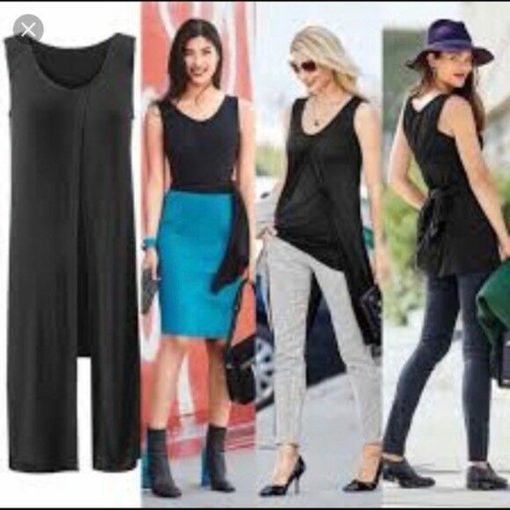 Black Sleeveless Women's Top